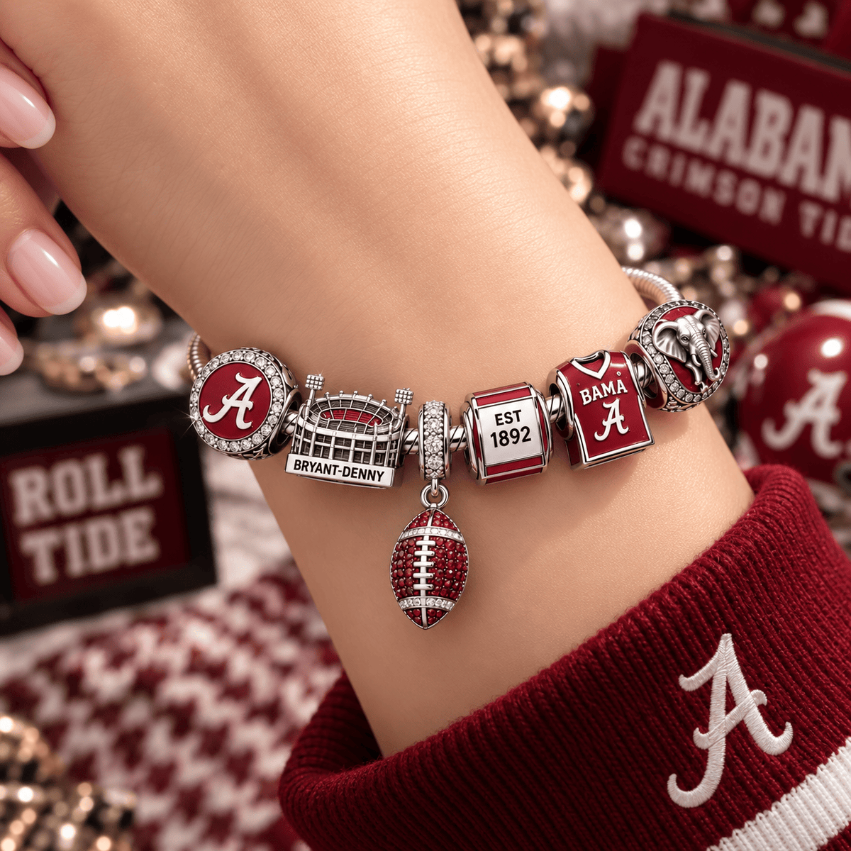 ACT Silver Charm Bracelet Set VTH