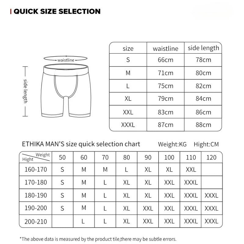 ETHIKA 1Pcs Men Underwear Breathable Crotch Mens Underpants Plus Size Sexy Man Swimming Boxers Briefs Men's Panties Boxershorts