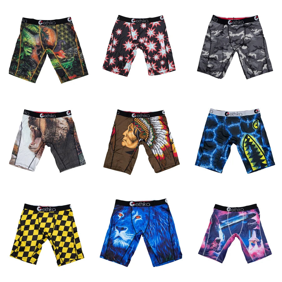 ETHIKA 1Pcs Men Underwear Breathable Crotch Mens Underpants Plus Size Sexy Man Swimming Boxers Briefs Men's Panties Boxershorts